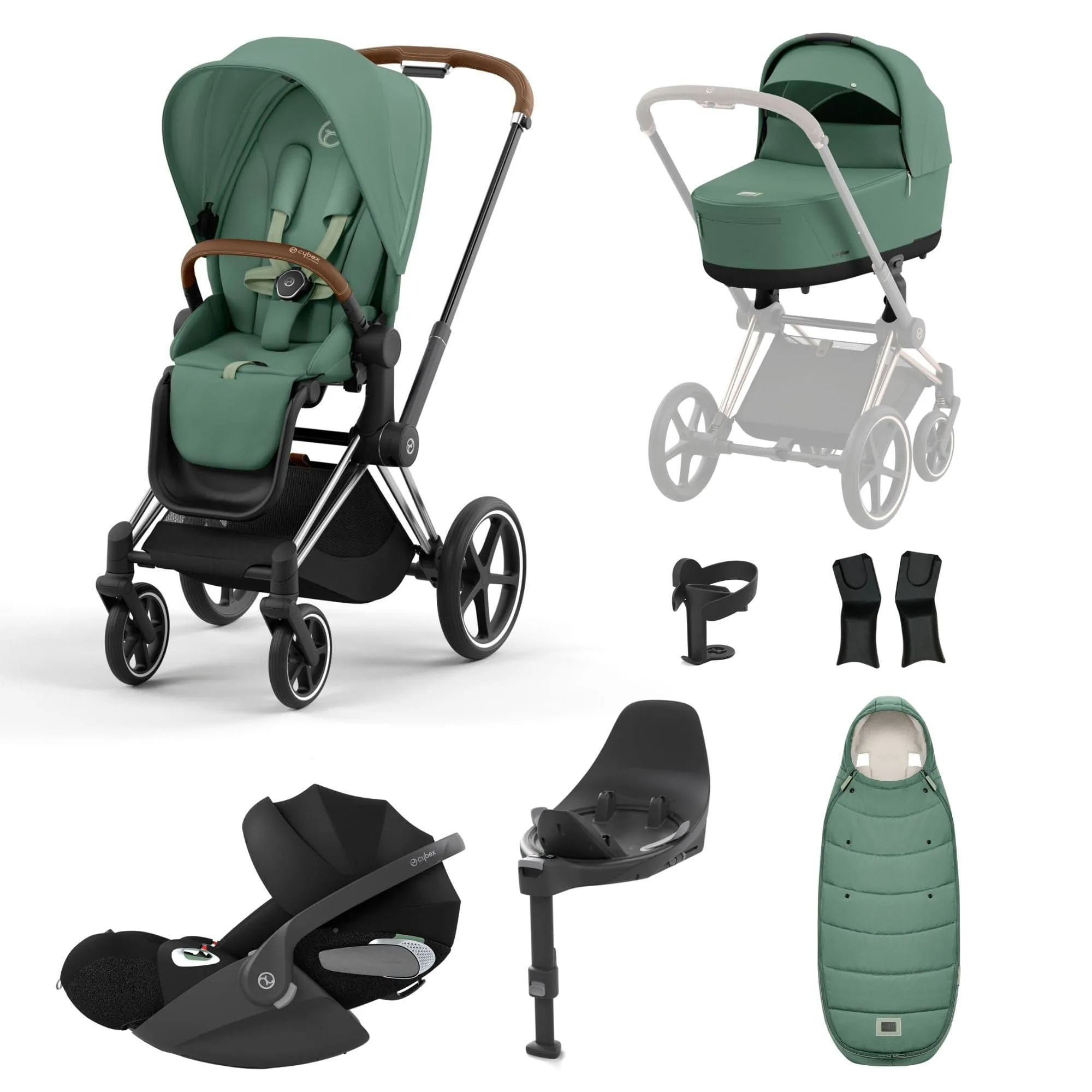 Cybex Priam Cloud T Travel System - Leaf Green