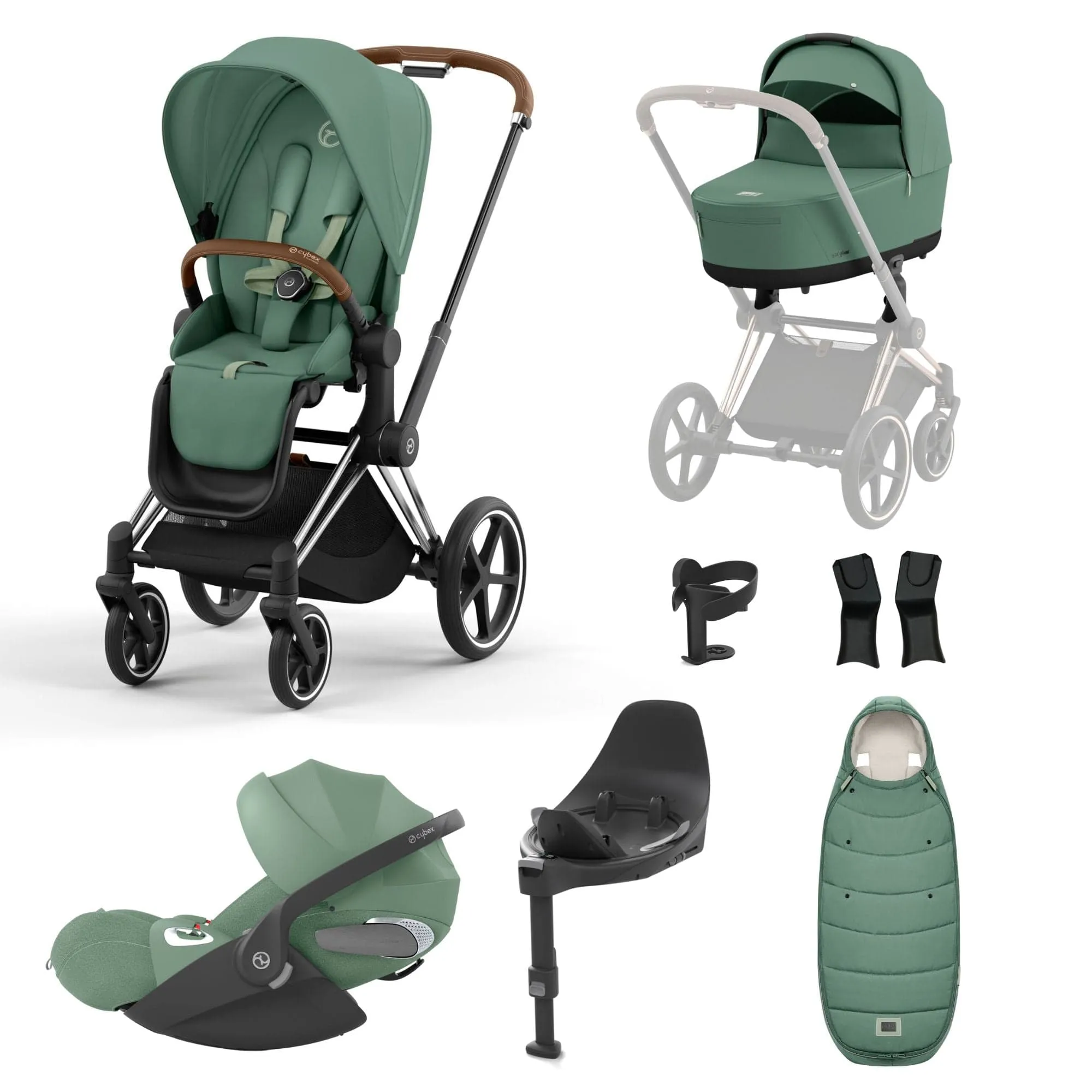 Cybex Priam Cloud T Travel System - Leaf Green