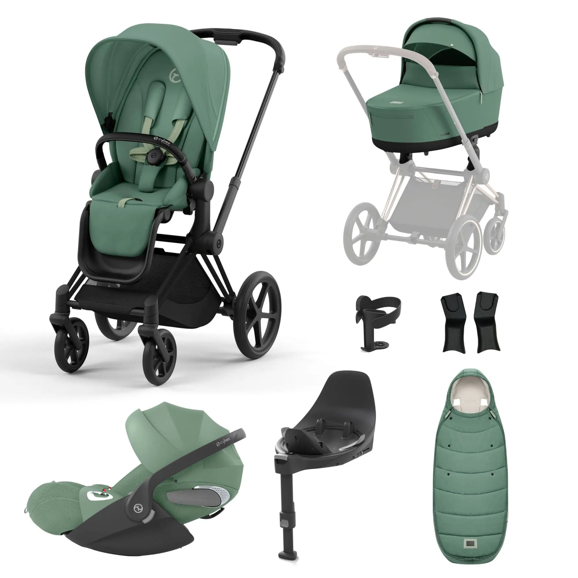 Cybex Priam Cloud T Travel System - Leaf Green