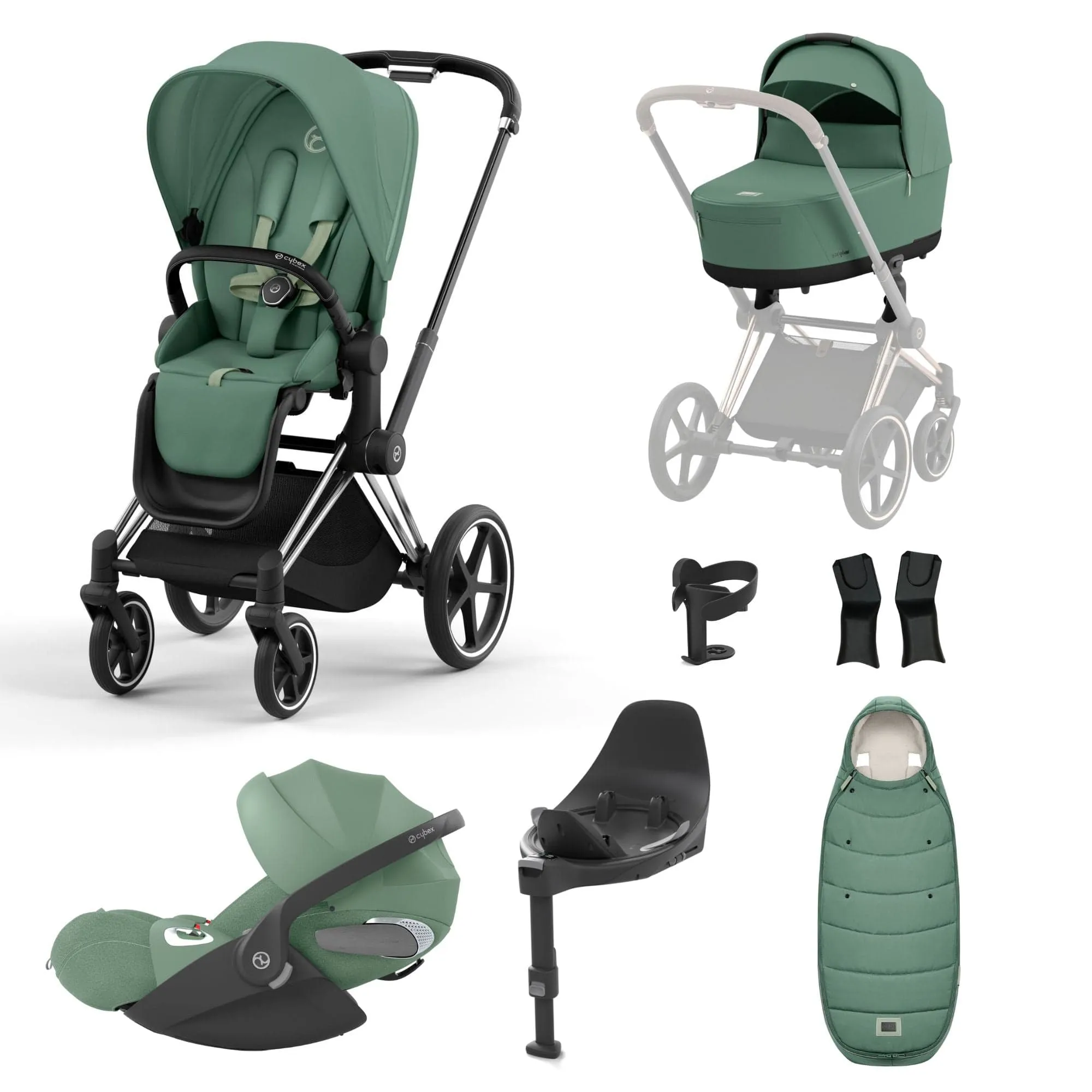 Cybex Priam Cloud T Travel System - Leaf Green