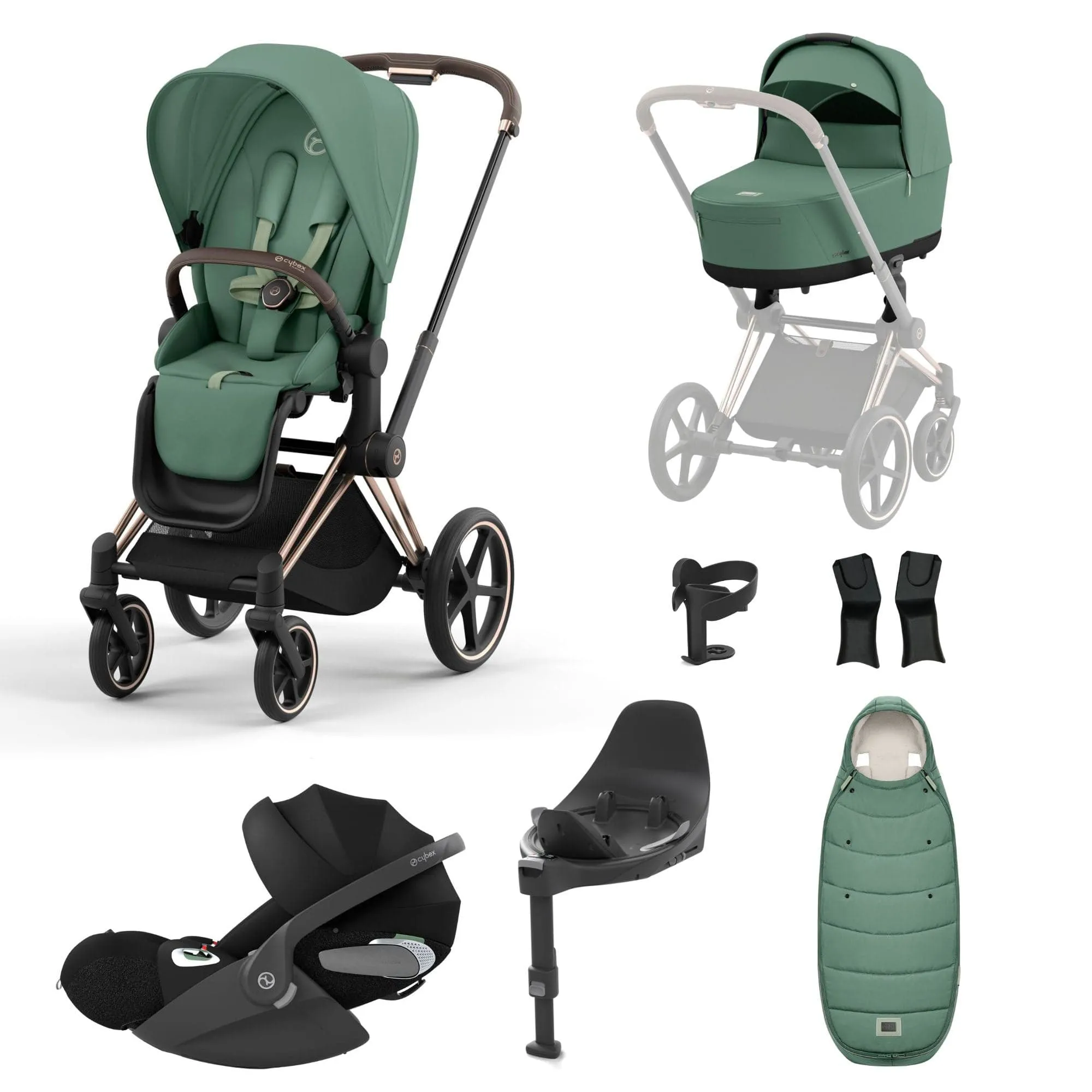 Cybex Priam Cloud T Travel System - Leaf Green