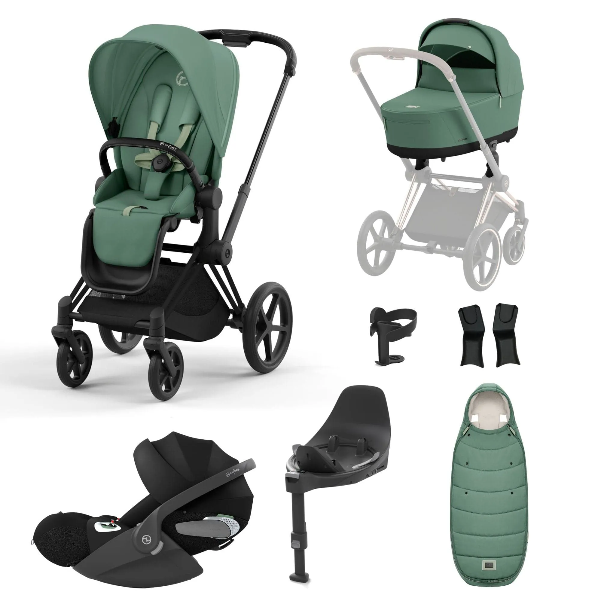 Cybex Priam Cloud T Travel System - Leaf Green