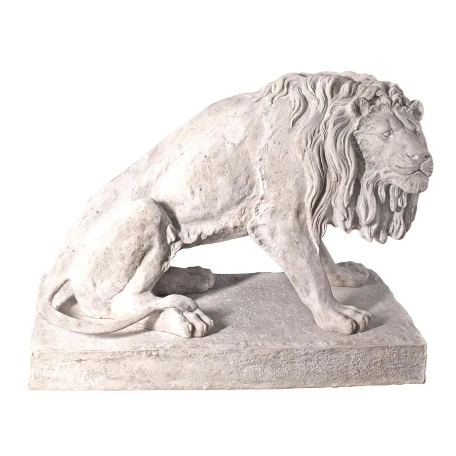Design Toscano- Kingsbury Garden Giant Lion Sentinel Statue: Looking Left/Right