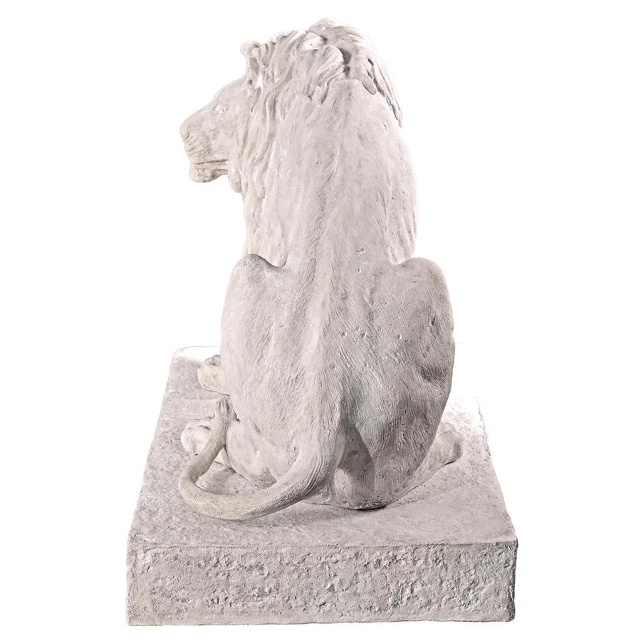 Design Toscano- Kingsbury Garden Giant Lion Sentinel Statue: Looking Left/Right