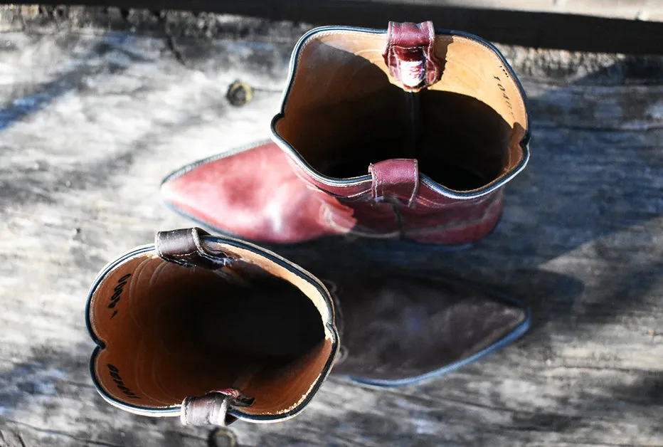 Distressed Tobacco Waxed A Toe