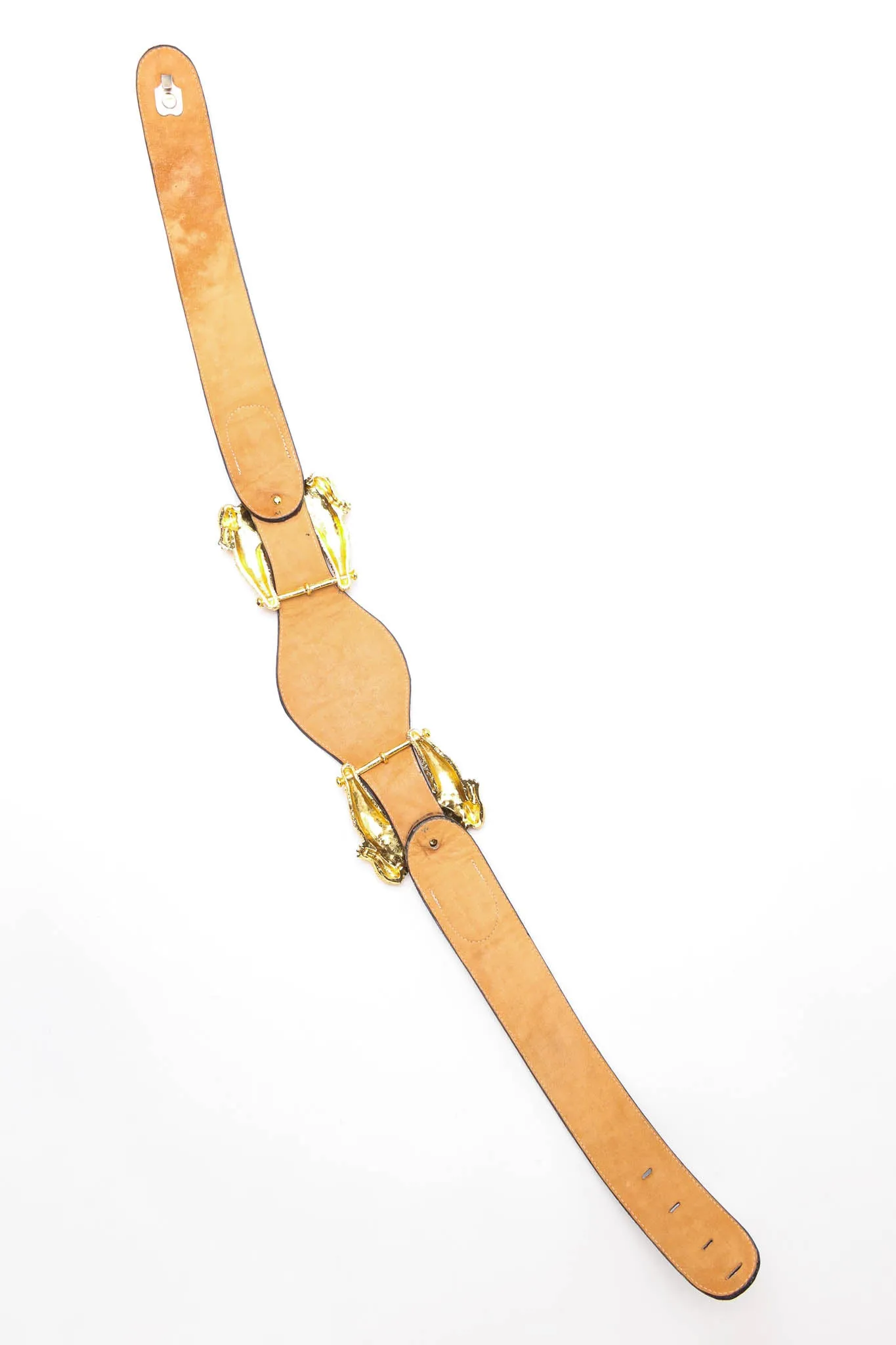 Double Alligator Croc Leather Belt