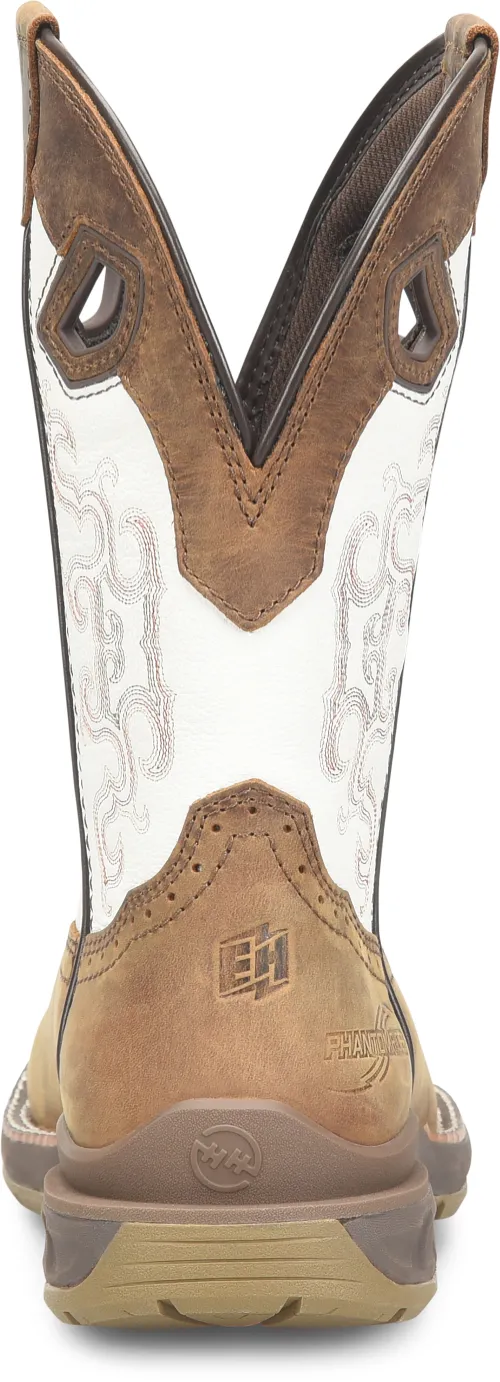 Double H Brown Broad Square Toe Work Western Boots for Women