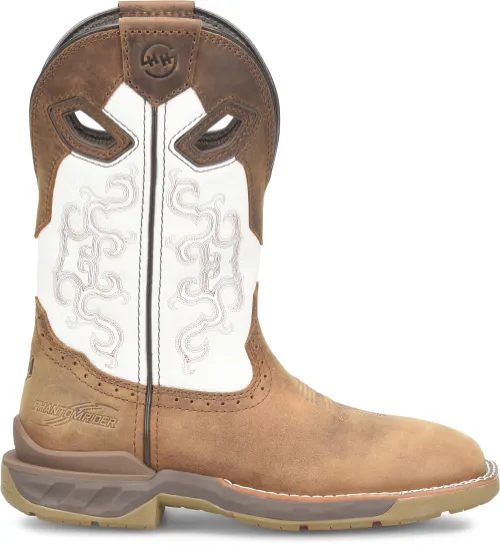 Double H Brown Broad Square Toe Work Western Boots for Women
