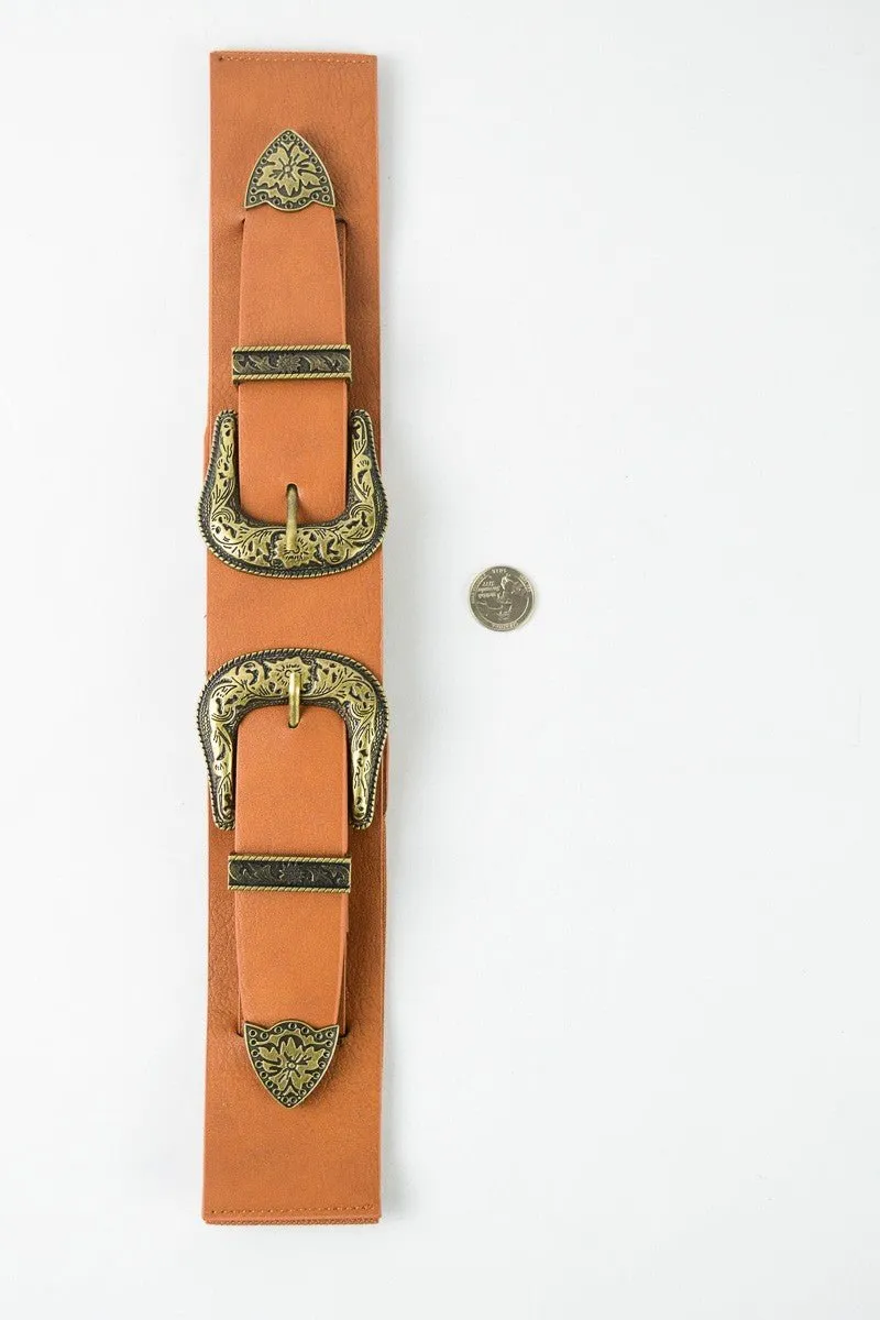 Double Western Buckle Belt