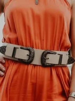 Double Western Buckle Belt