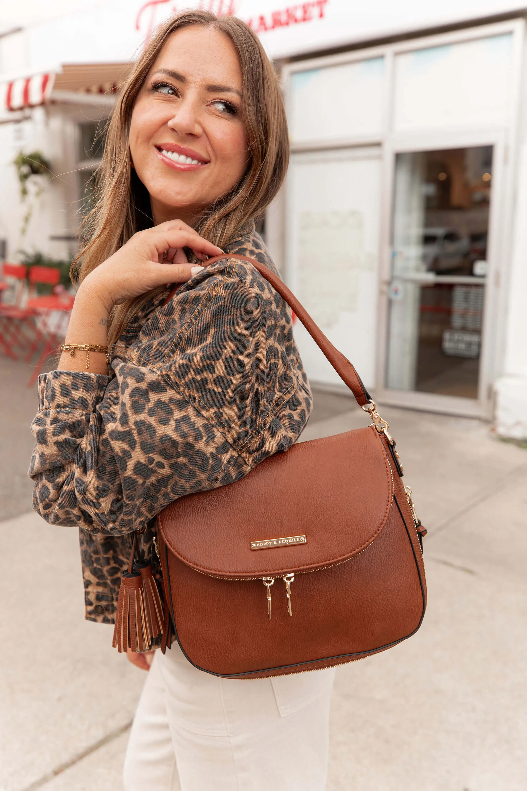 DOWNTOWN CROSSBODY Chestnut