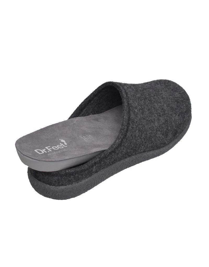 Dr Feet 800 Rubber Sole Dark Grey