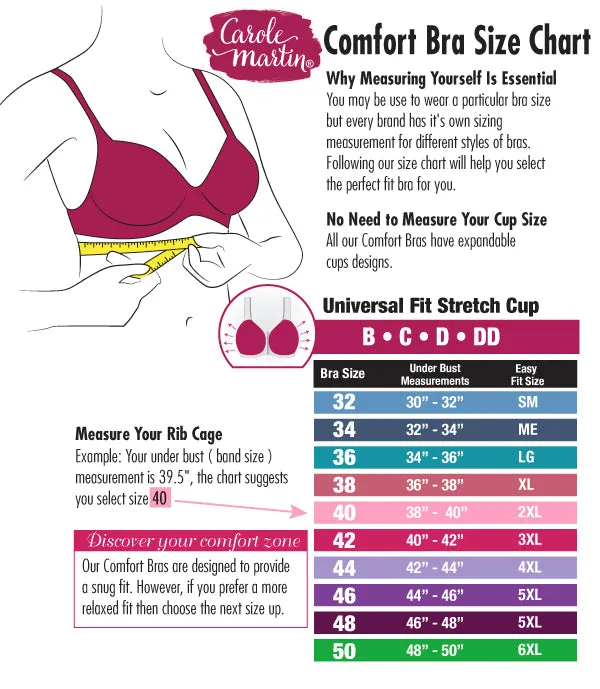 Dual Front Closure Crossover Comfort Bra