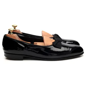 'Edinburgh' Black Patent Leather Opera Pumps Slippers UK 10 D