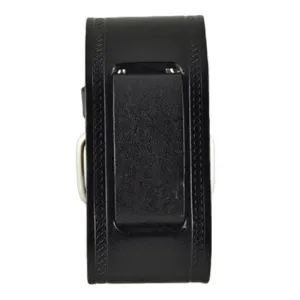 Embossed Black Leather Cuff