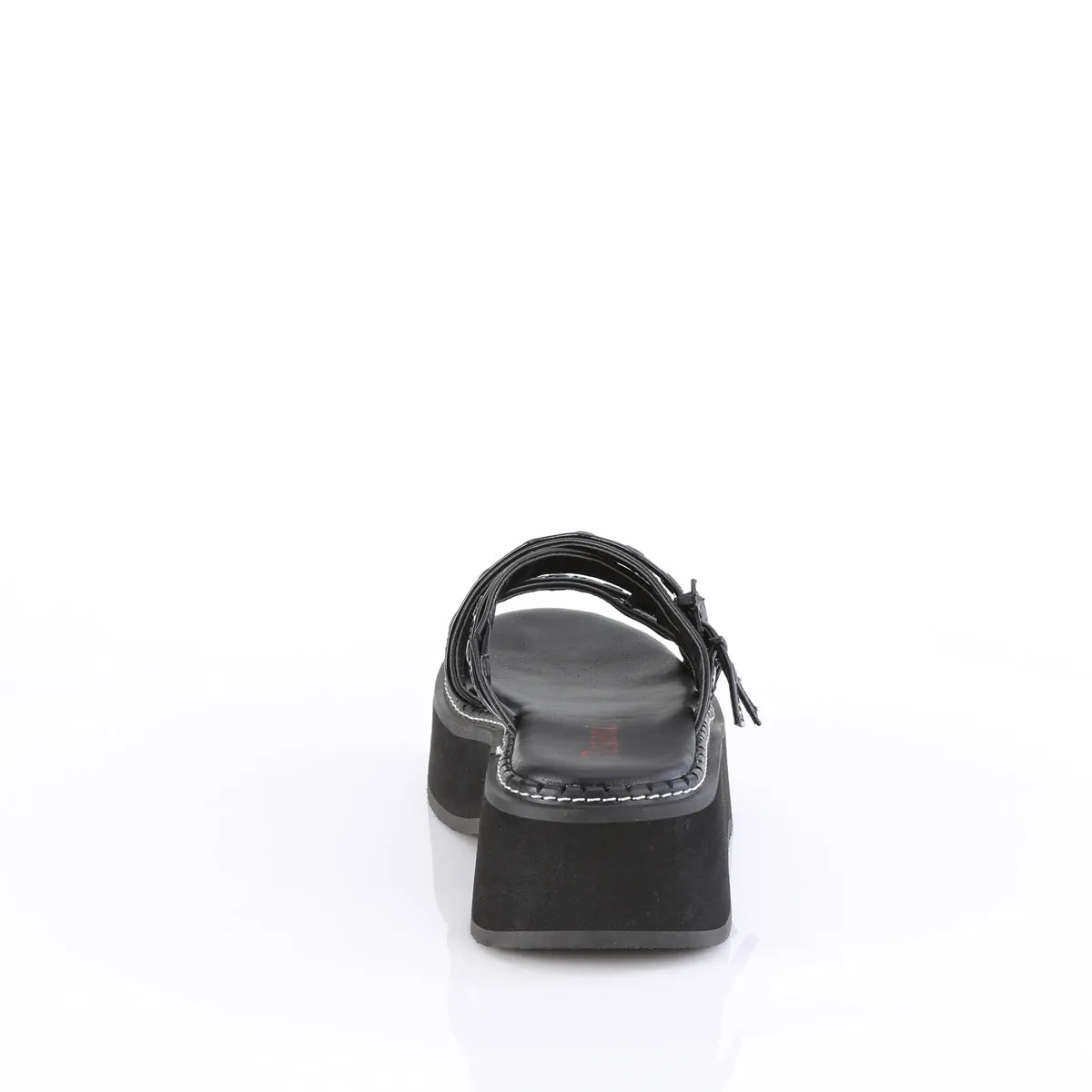 EMILY-07  Black Vegan Leather-Holo Patent