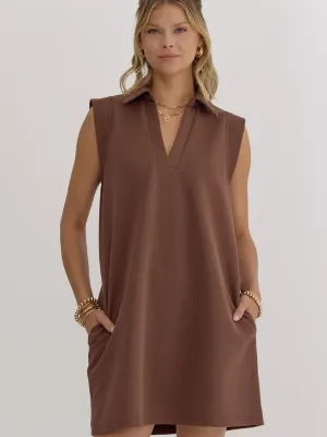 Espresso Textured Athletic Mini Dress