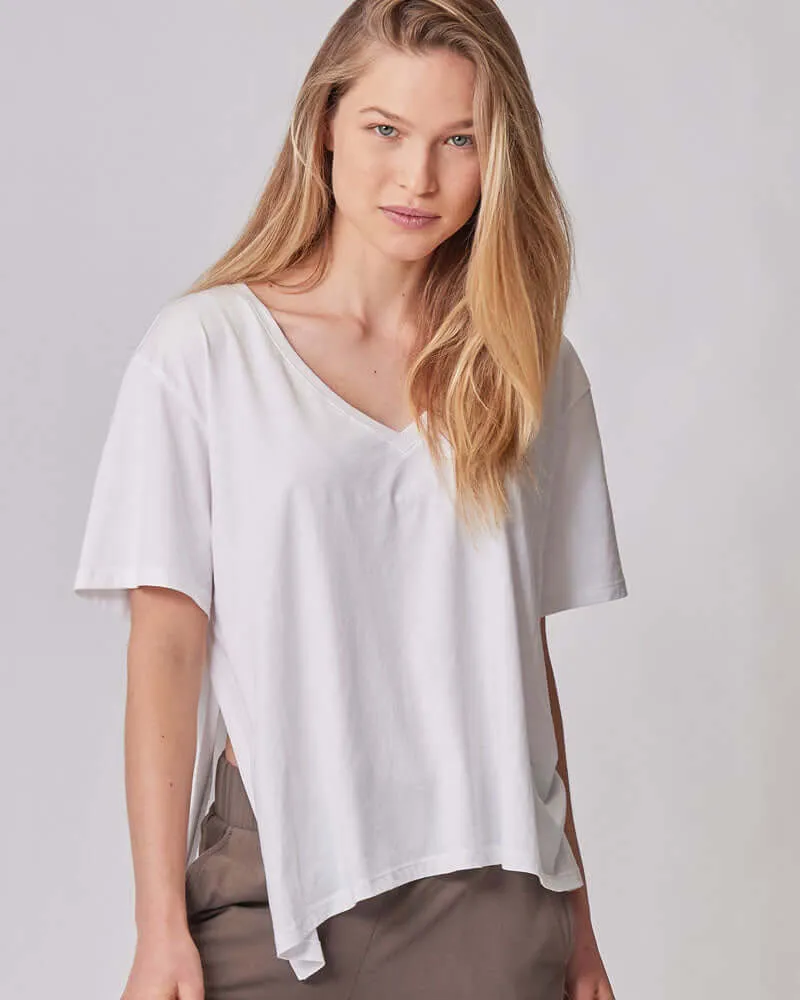 Everywhere Nursing & Maternity V-Neck Tee | White
