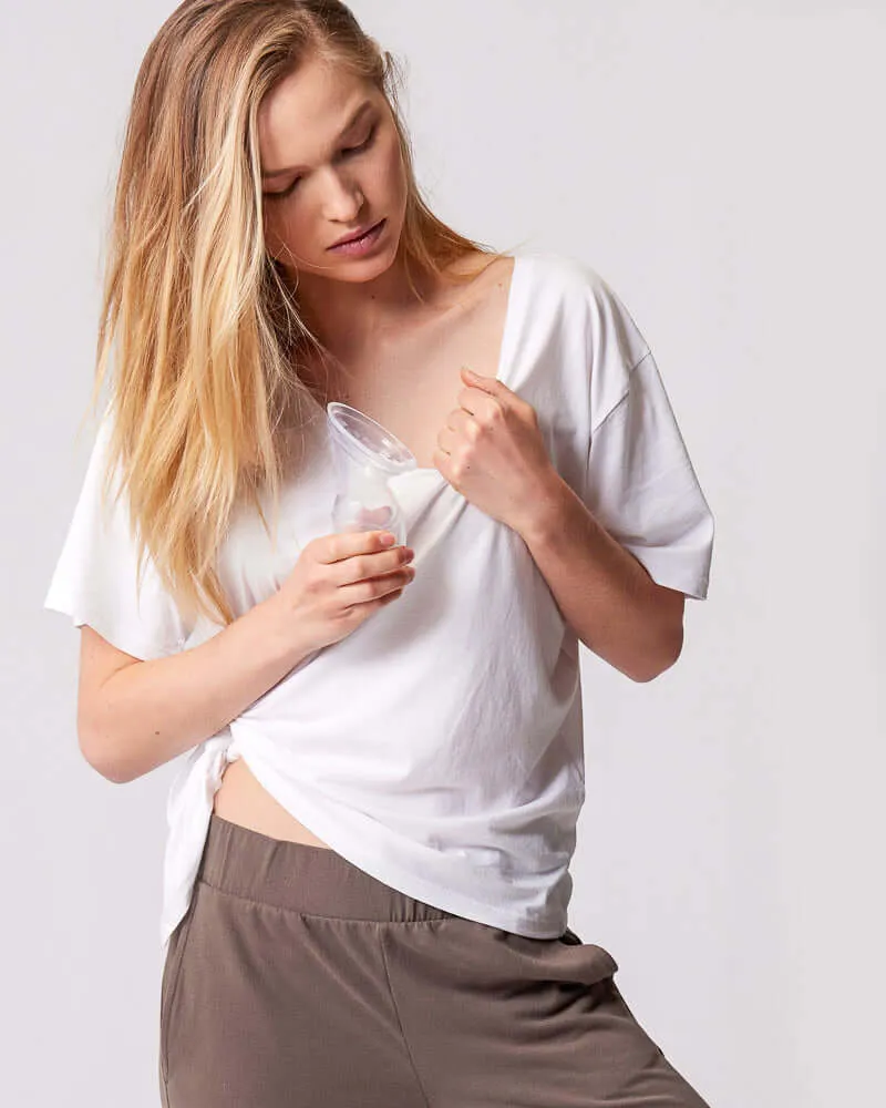 Everywhere Nursing & Maternity V-Neck Tee | White