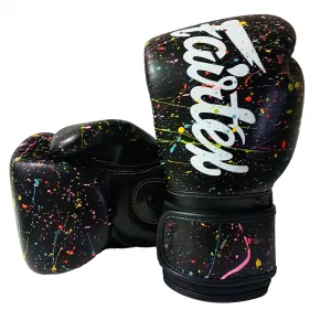 Fairtex BGV14PT Black Painters Muay Thai Boxing Gloves