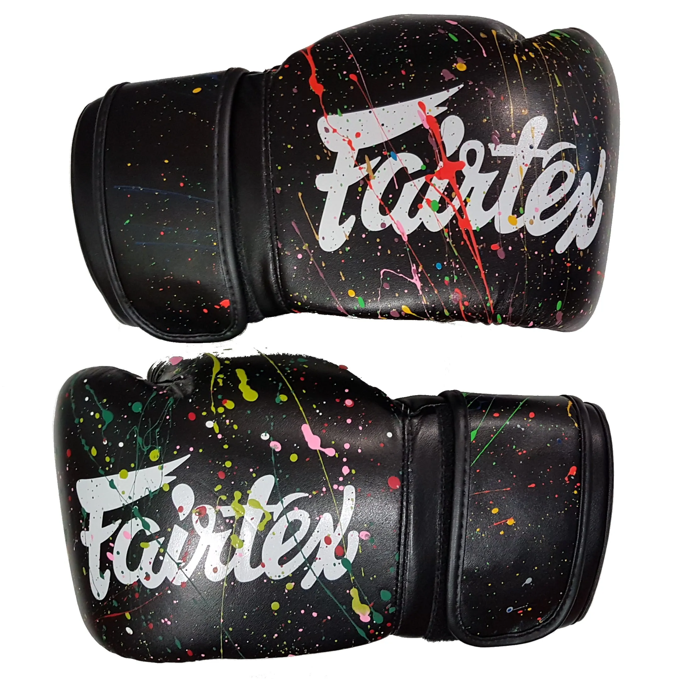 Fairtex BGV14PT Black Painters Muay Thai Boxing Gloves