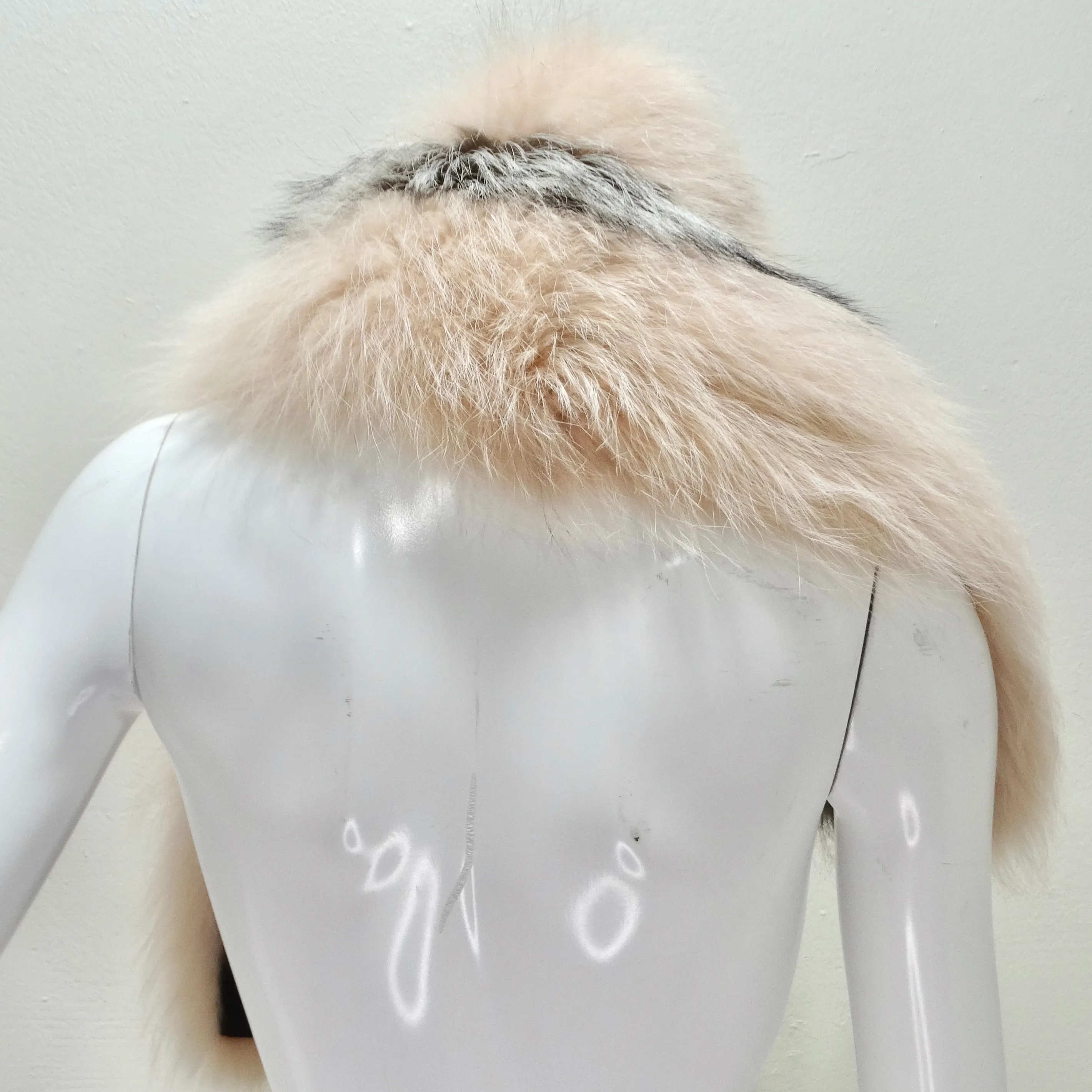 Fendi Fox Fur Buckle Shawl