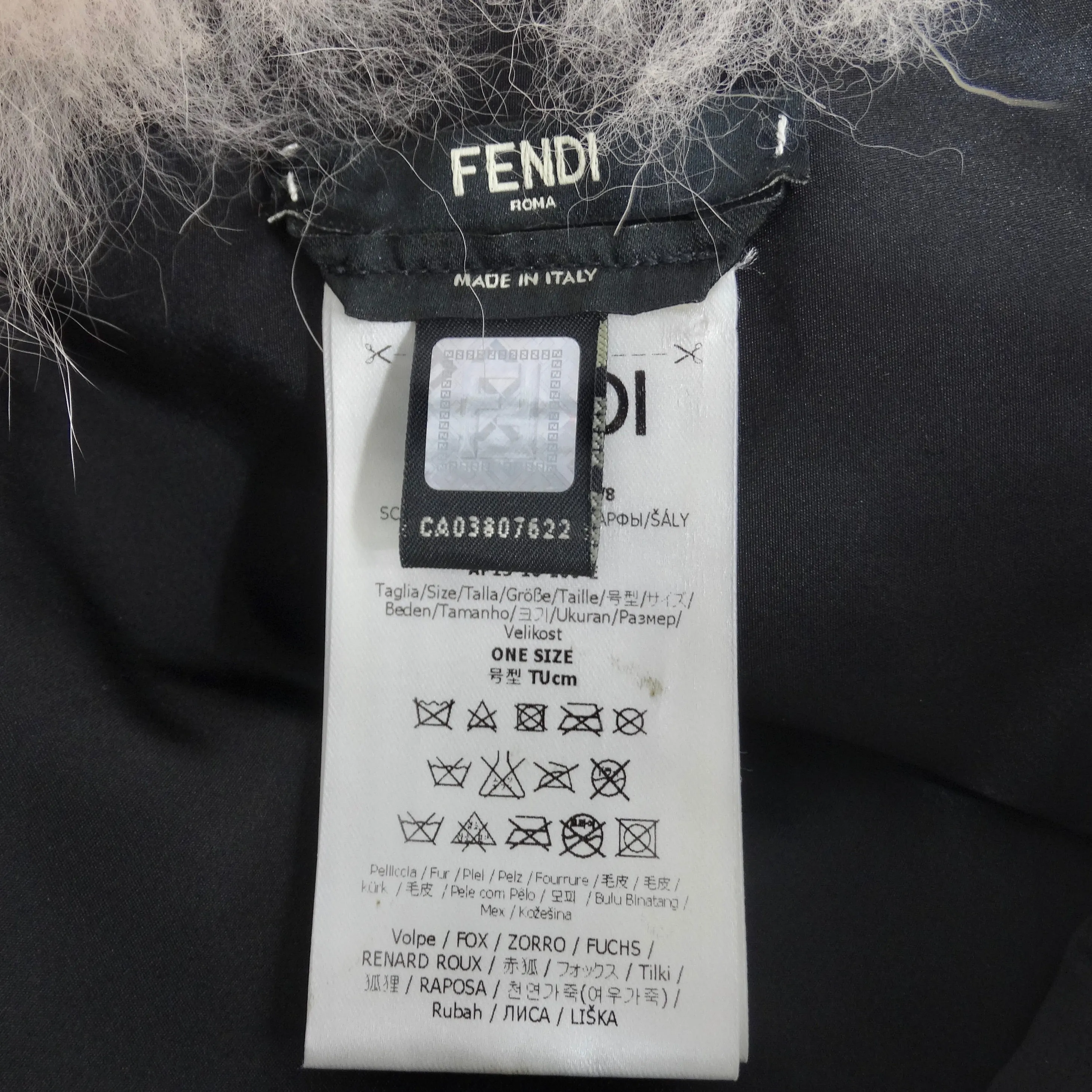 Fendi Fox Fur Buckle Shawl