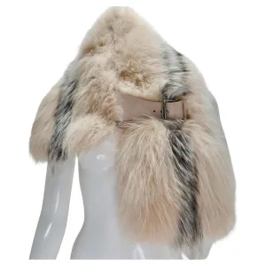 Fendi Fox Fur Buckle Shawl