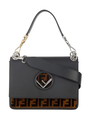 Fendi Kan I FF Logo Velvet Bag