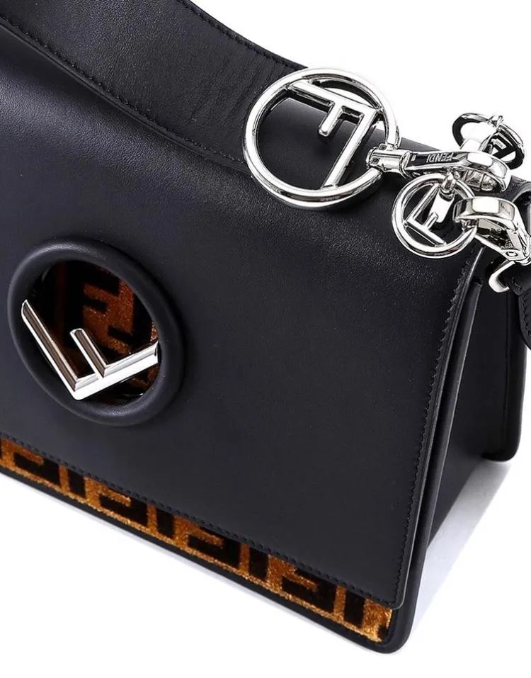 Fendi Kan I FF Logo Velvet Bag