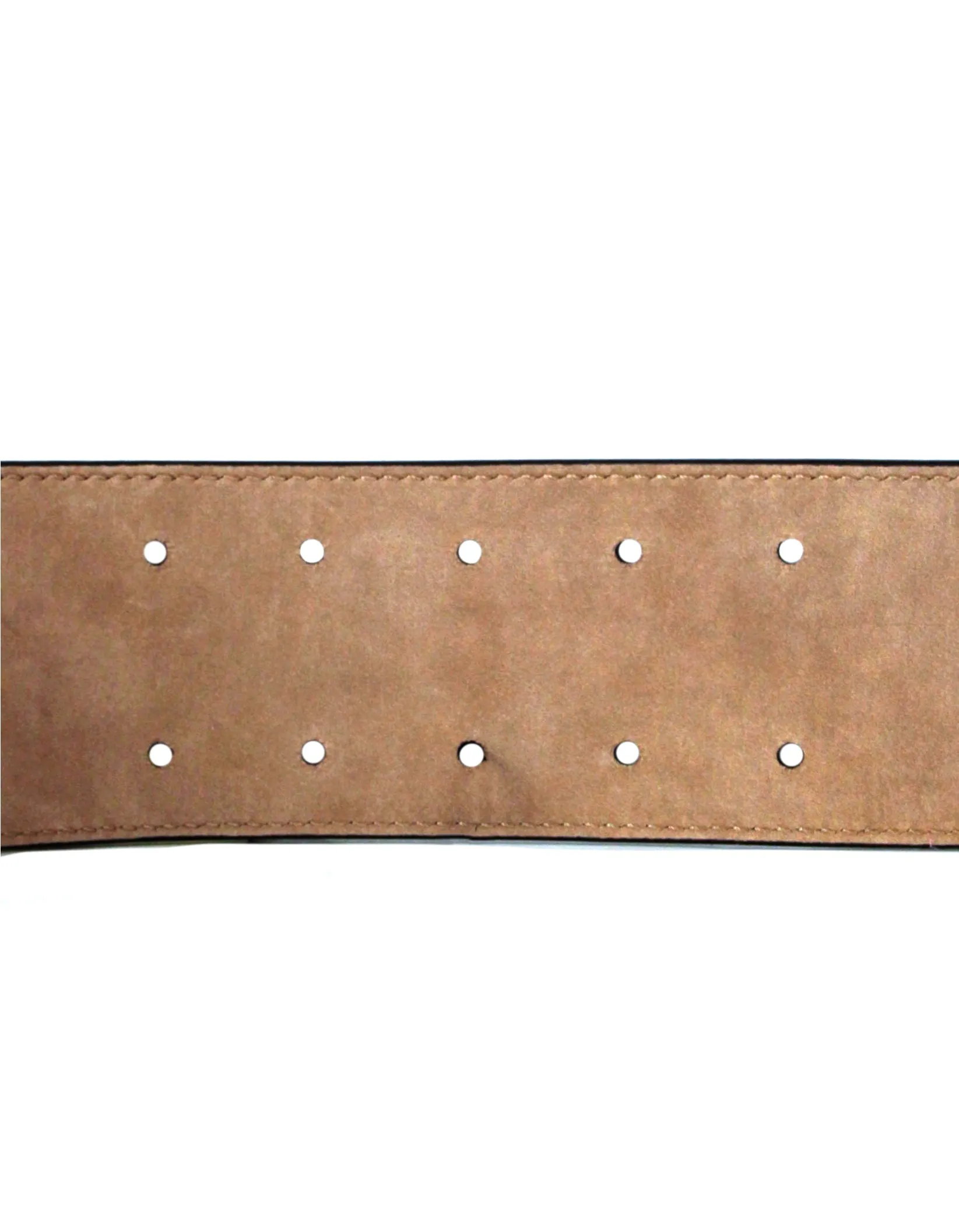 Fendi NWT Brown Leather Wide Logo Belt sz 85/34"
