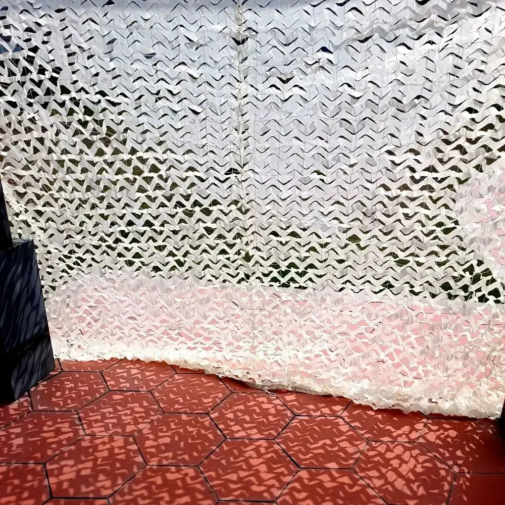 Filet camouflage blanc pour pergola