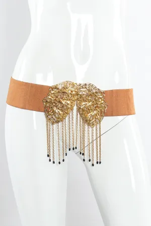Filigree Fringe Drop Waist Belt
