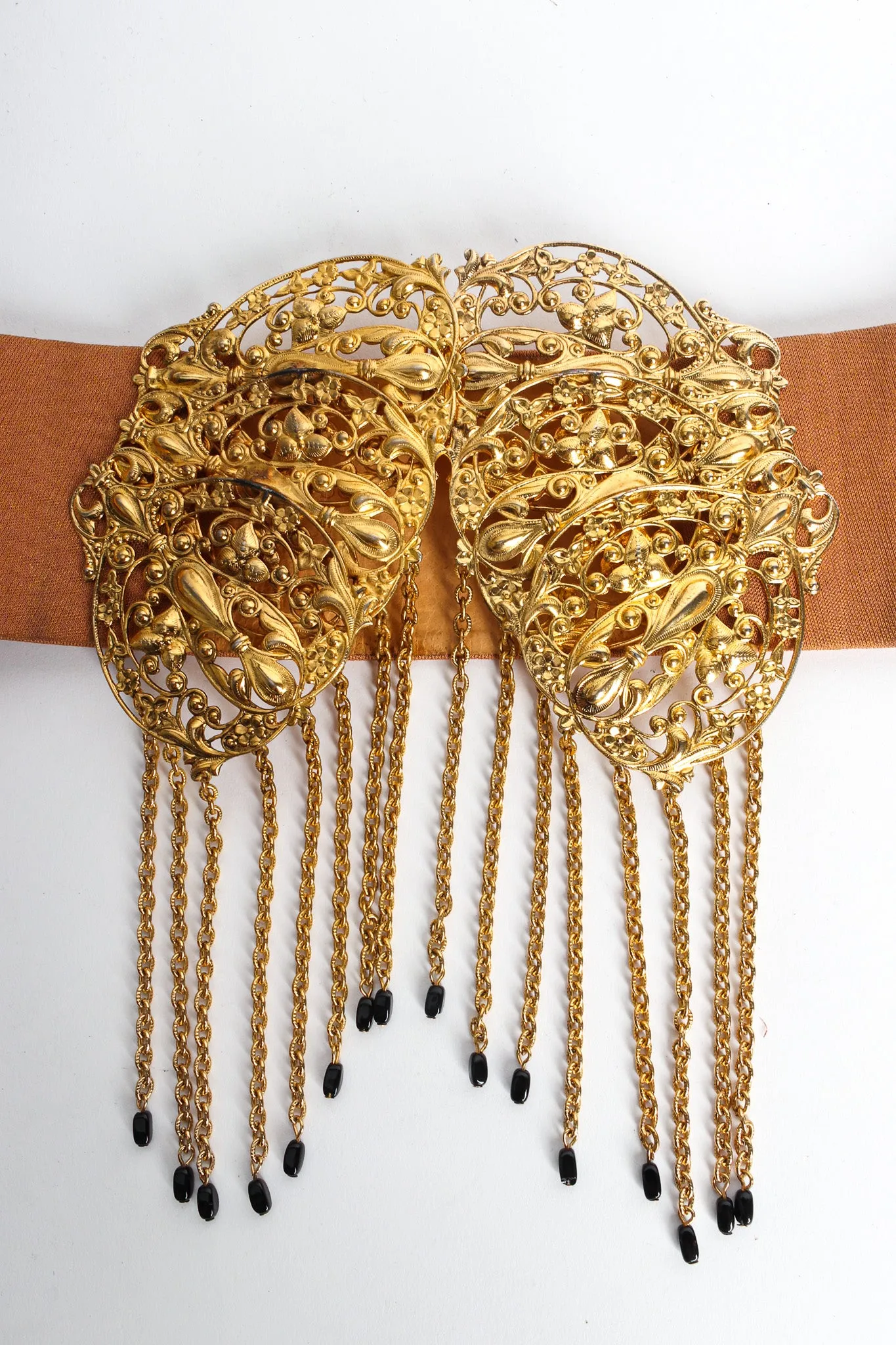 Filigree Fringe Drop Waist Belt