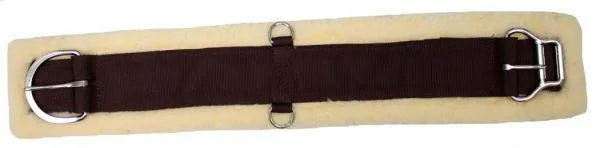 Fleece girth with double roller buckle