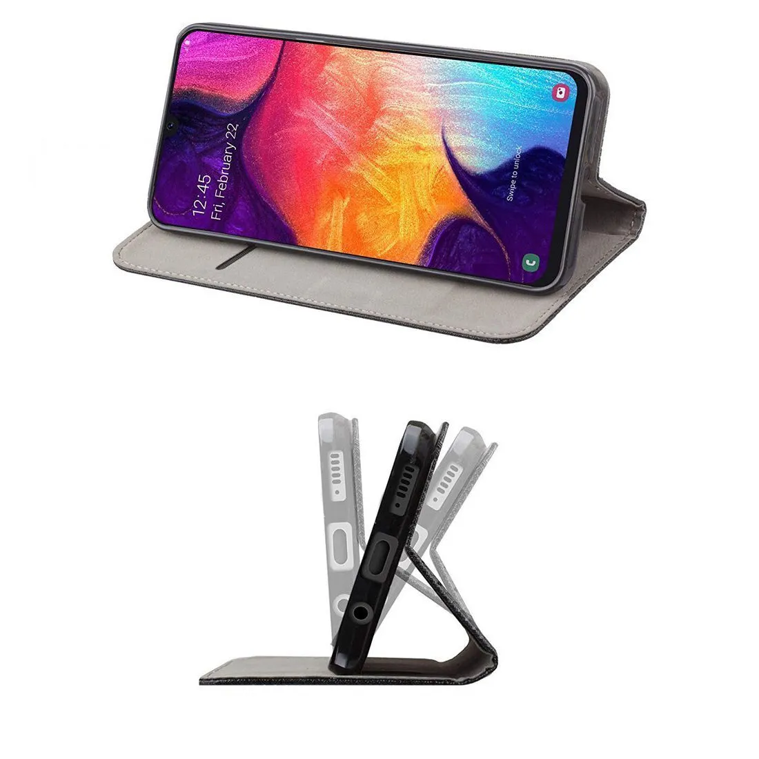 Flip Cover - Magnetyczne Etui Książkowe Velvet - Samsung Galaxy S21 FE - Czarny