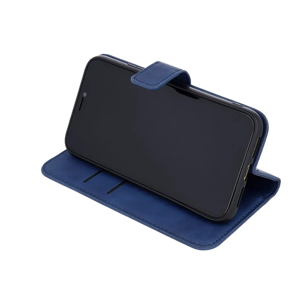 Flip Cover - Magnetyczne Etui Książkowe Velvet - Samsung Galaxy S21 FE - Granatowy