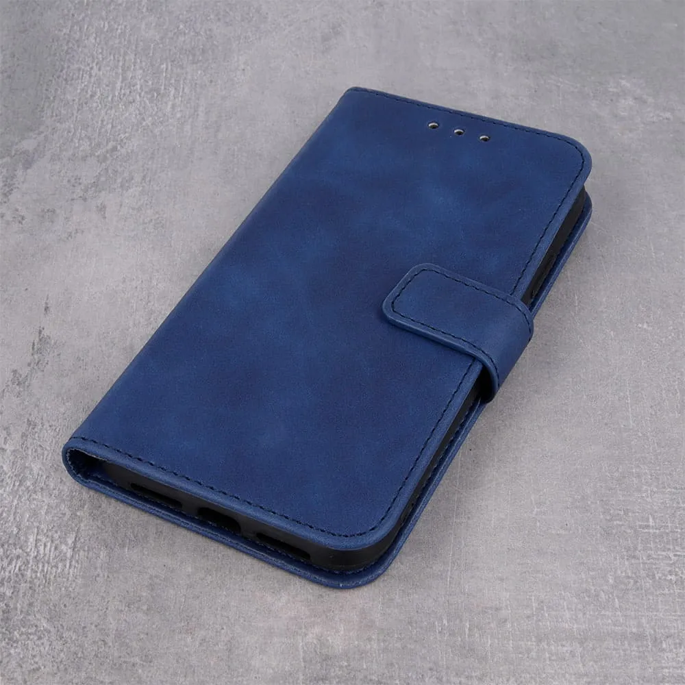 Flip Cover - Magnetyczne Etui Książkowe Velvet - Samsung Galaxy S21 FE - Granatowy