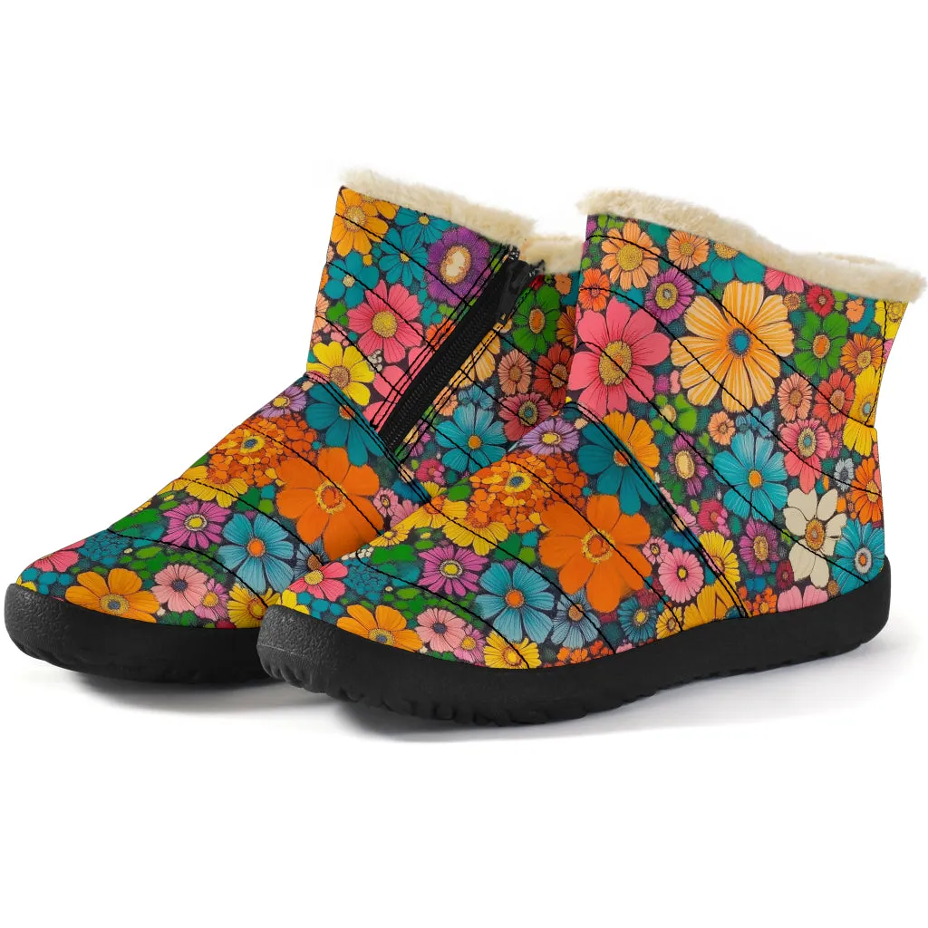 Floral Cozy Winter Boots