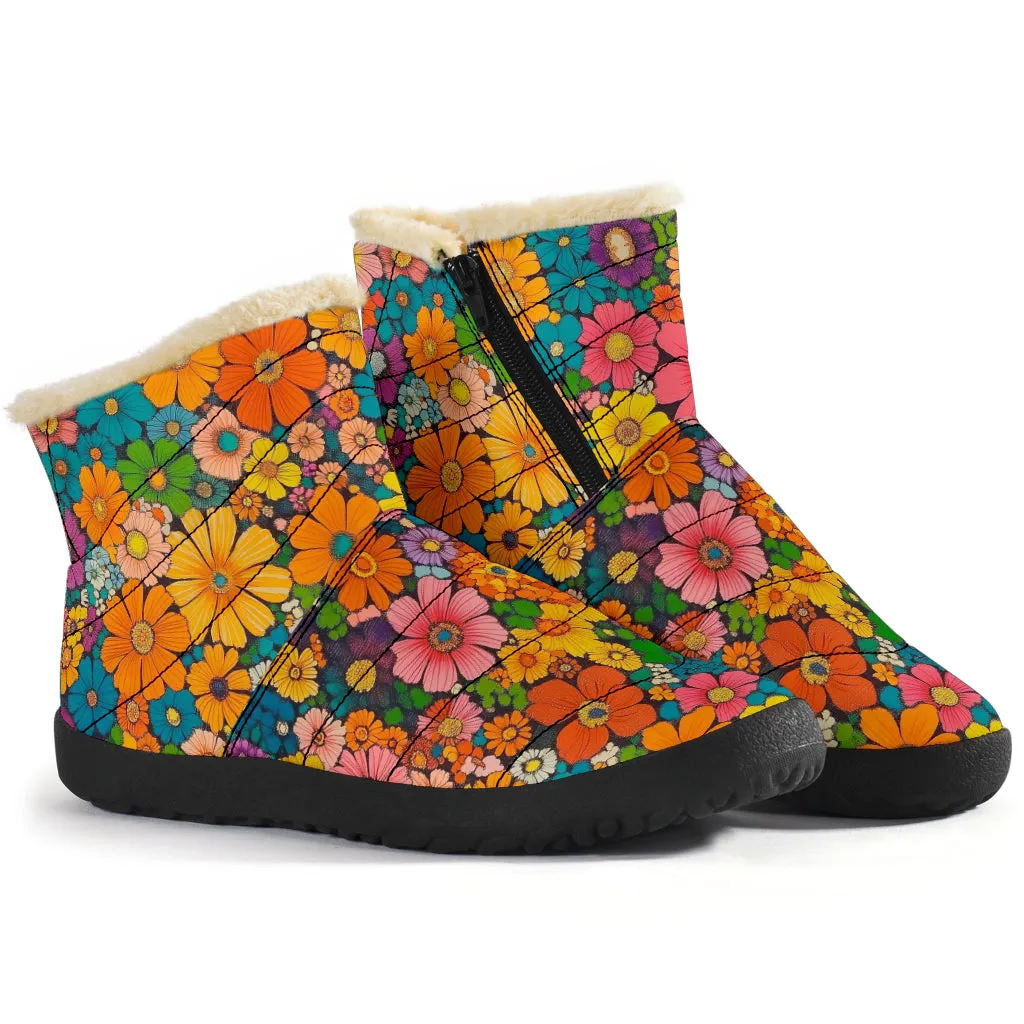 Floral Cozy Winter Boots