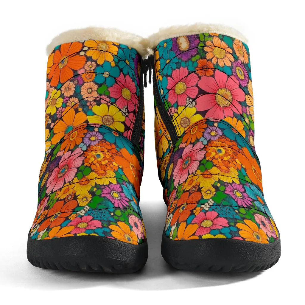Floral Cozy Winter Boots