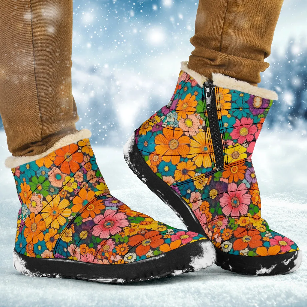 Floral Cozy Winter Boots