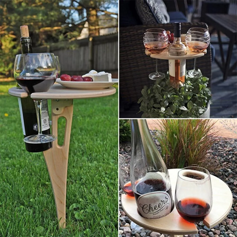 Foldable Outdoor Wine Table