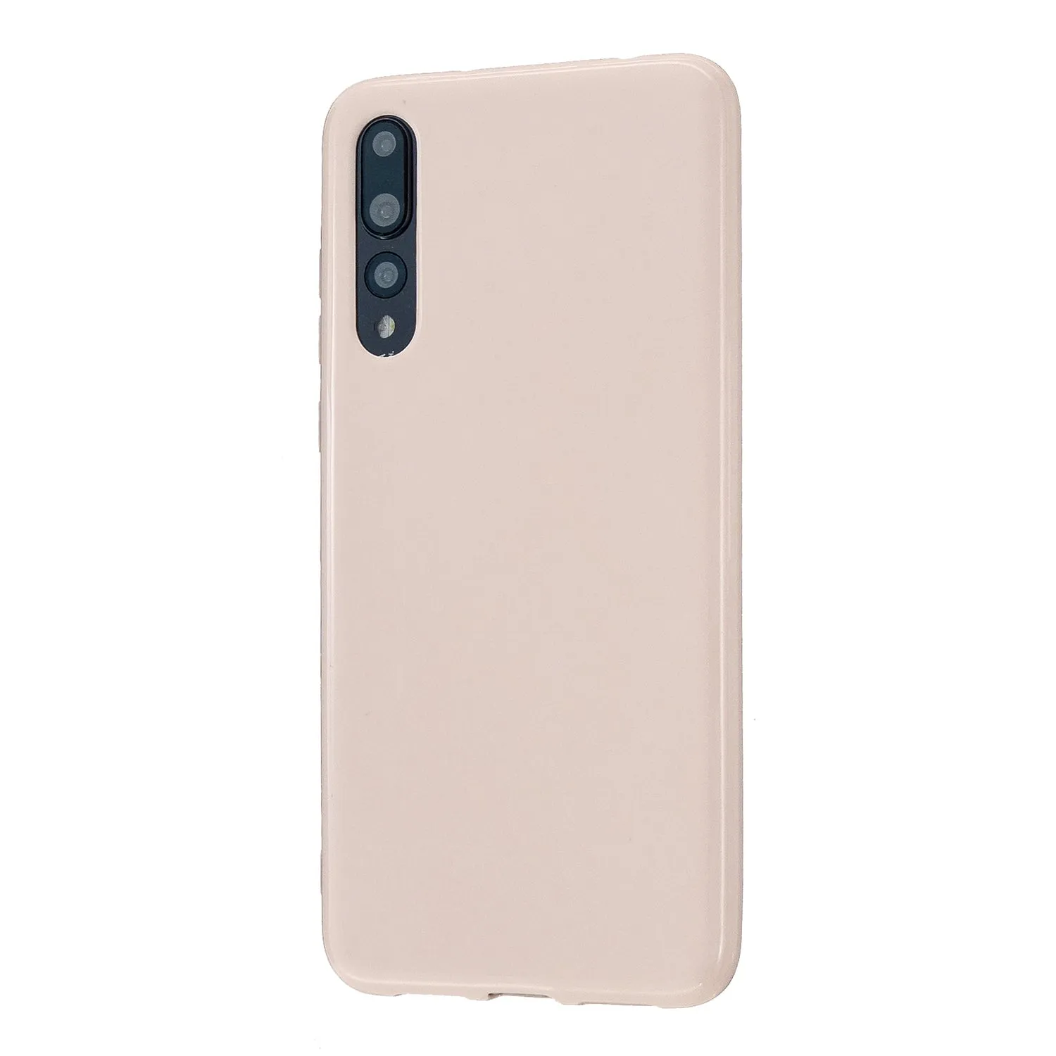 For HUAWEI P20/P20 Lite/P20 Pro Cellphone Case Simple Profile Soft TPU Phone Case Anti-Slip Smartphone Cover Sakura pink
