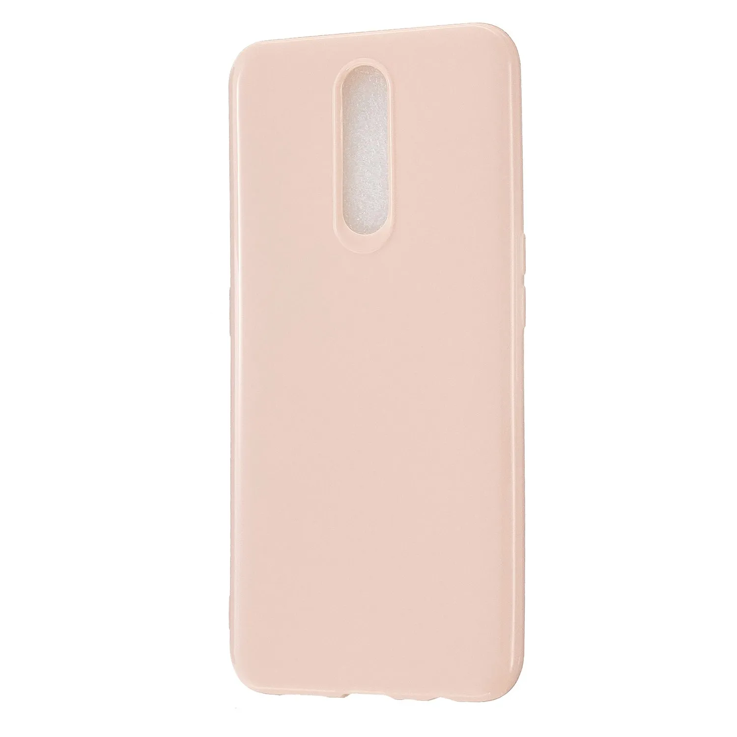 For OPPO F11/F11 Pro Cellphone Cover Glossy TPU Simple Profile Bumper Protective Mobile Phone Case Sakura pink