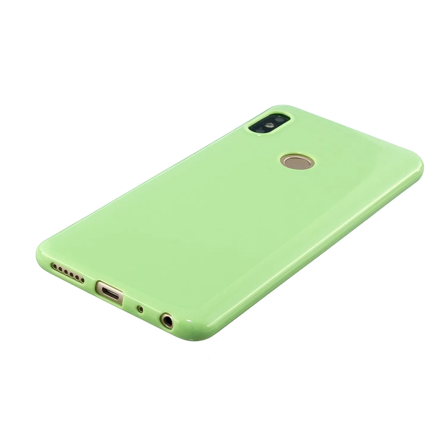 For Redmi GO/Note 5 Pro/Note 6 Pro Cellphone Cover Drop and Shock Proof Soft TPU Phone Case Classic Shell Fluorescent green