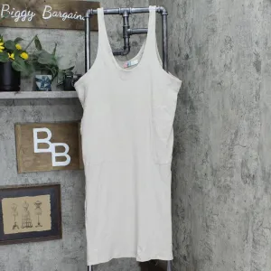 FP Beach by Free People Women's Be Happy Pinafore Dress Light Grey Small