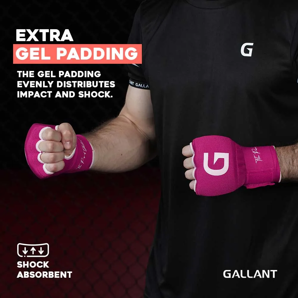 Gallant Heritage Boxing Gel Inner Hand Wrap - Pink - Boxing Inner Gloves