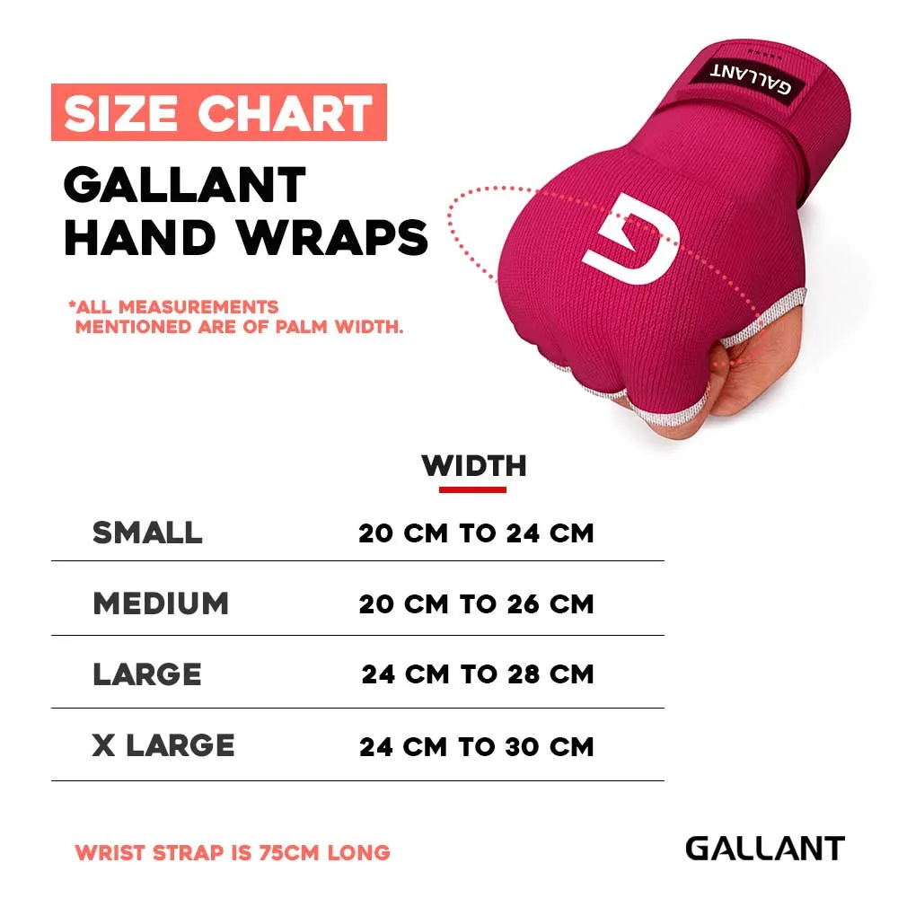 Gallant Heritage Boxing Gel Inner Hand Wrap - Pink - Boxing Inner Gloves