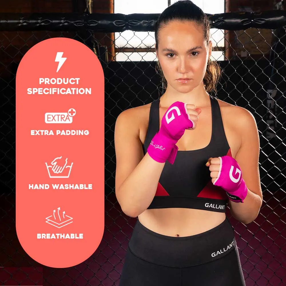 Gallant Heritage Boxing Gel Inner Hand Wrap - Pink - Boxing Inner Gloves